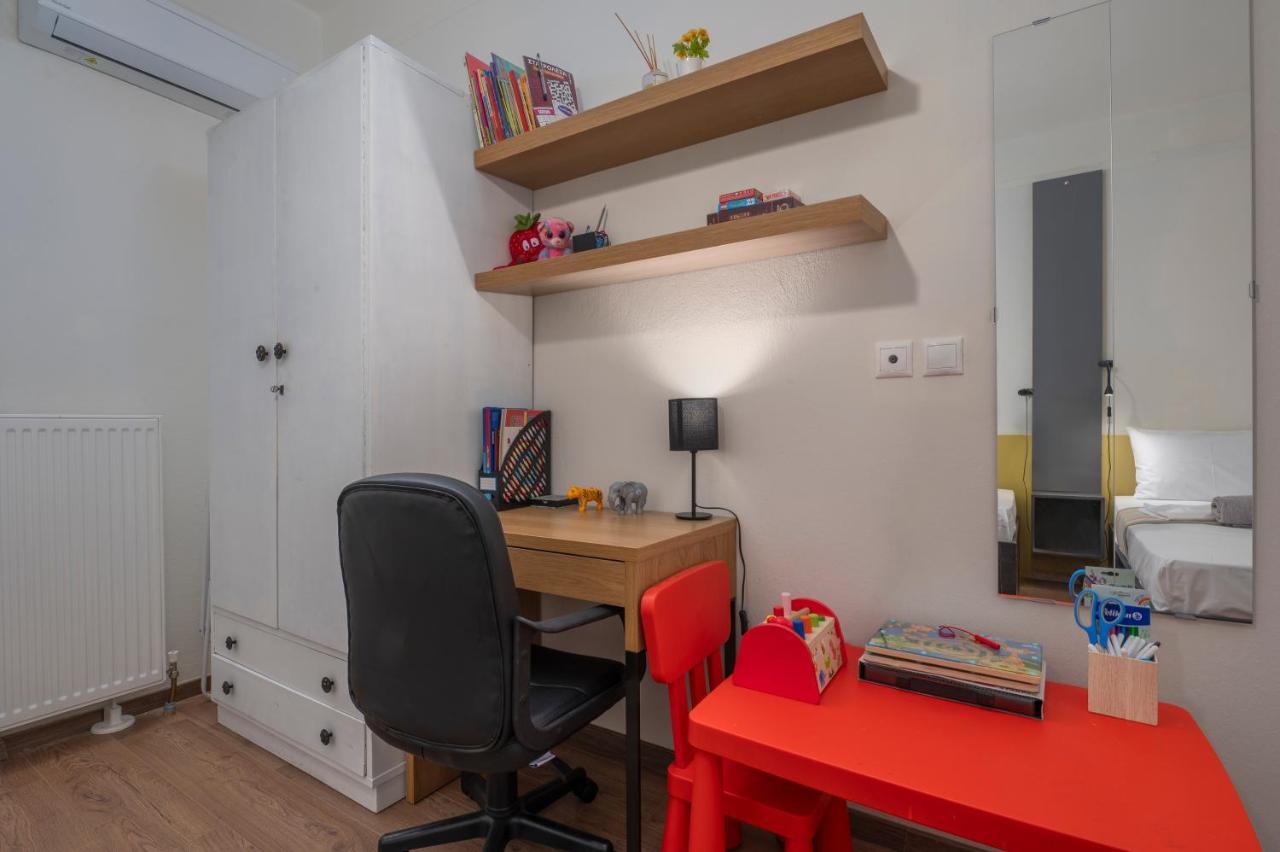 Estia Thessaloniki Apartment, Cozy, Spacious, Sunny, 2 Rooms-5 Beds Buitenkant foto