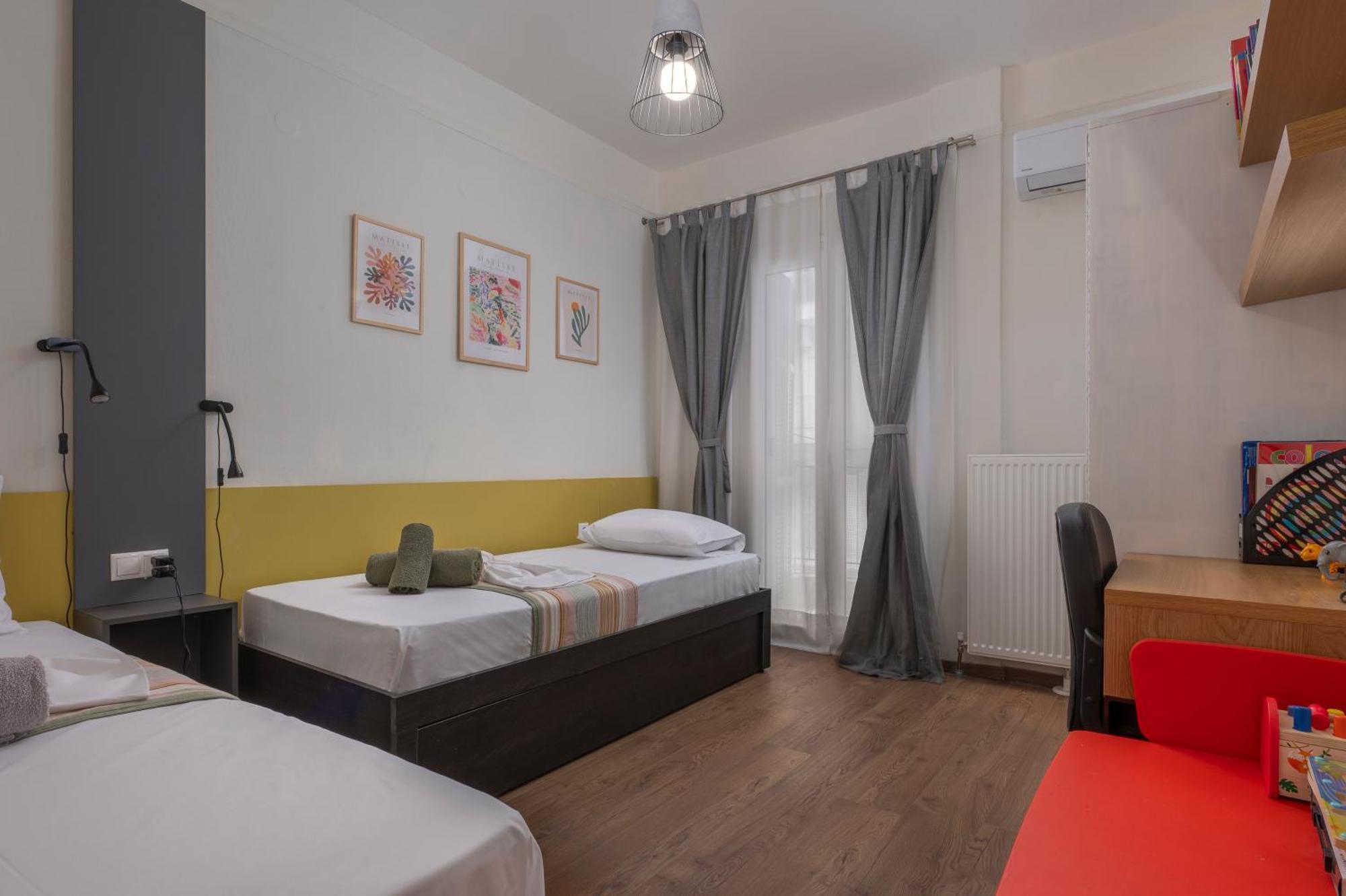 Estia Thessaloniki Apartment, Cozy, Spacious, Sunny, 2 Rooms-5 Beds Buitenkant foto